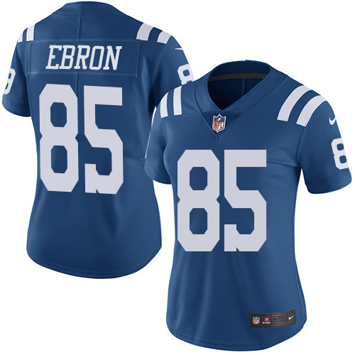 Indianapolis Colts #85 Limited Eric Ebron Royal Blue Nike NFL Women Rush Vapor Untouchable jersey